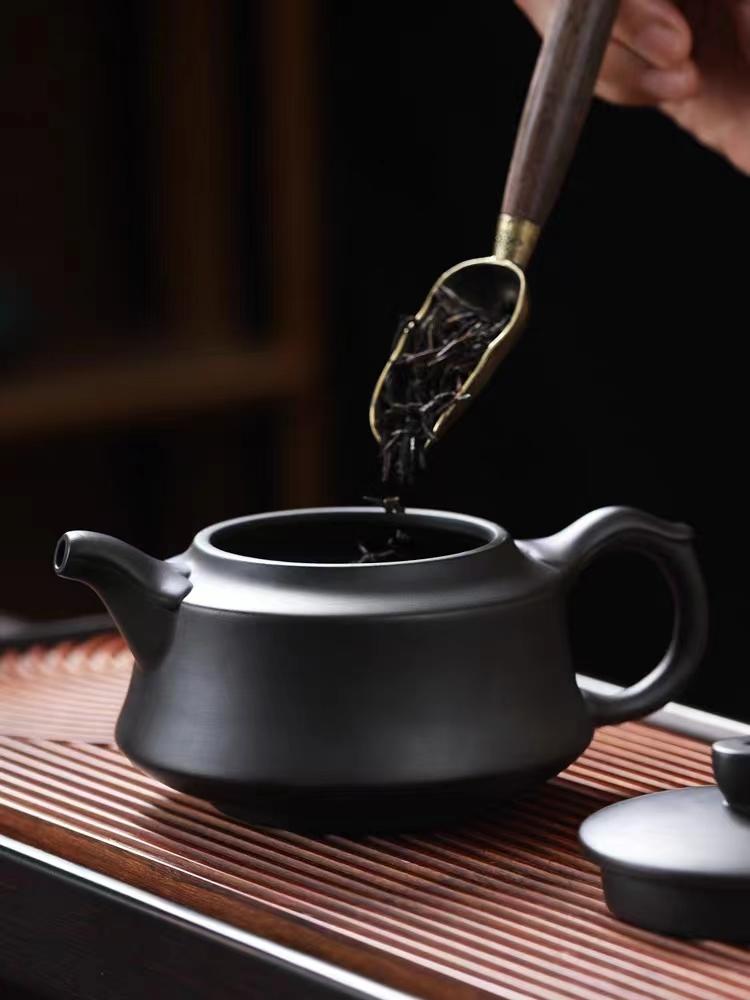 黑泥紫砂功夫茶具套裝家用簡(jiǎn)約泡 茶器整套高檔紫砂茶具中式送禮用